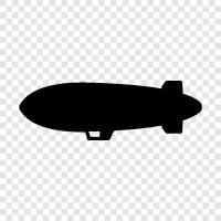 blimp, flying, aircraft, flying machine icon svg