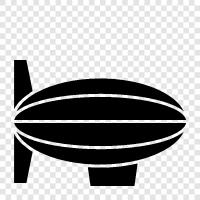 blimp, Luftschiff, fliegende Maschine, dirigierbar symbol