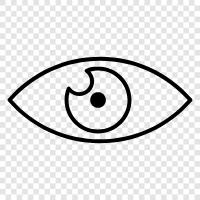 blindness, vision, eyeball, lens icon svg