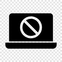 blocked laptop, how to unblock a, laptop blocked icon svg