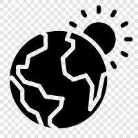 Blue Marble, climate change, deforestation, endangered species icon svg