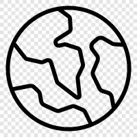 Blauer Planet, Planet Erde, Terra, Erdkruste symbol