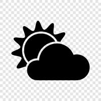 blue sky, white clouds, fluffy clouds, happy clouds icon svg