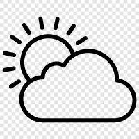 blue sky, white clouds, clouds, weather icon svg