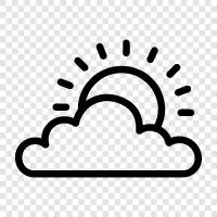 blue sky, clouds, fluffy, light icon svg