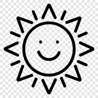 blue sky, sunny day, warm weather, weather icon svg