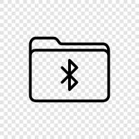 Bluetooth, Dateien, Ordner, Telefon symbol