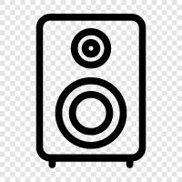 Bluetooth speaker, portable speaker, soundbar, home theater icon svg