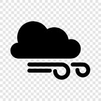 blustery, gusty, stormy, rainy icon svg