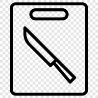 Board, Kitchen, Knife, Food icon svg