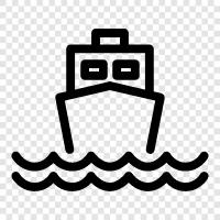 boat, crossing, sail, water icon svg