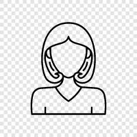 bob haircuts for women, bob hairstyles for women, beautiful bob hairc, Bob Hair Woman icon svg