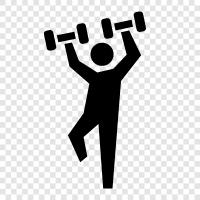 Bodybuilding, Laufen, Gewichtheben, Radfahren symbol