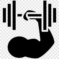 Bodybuilding, Fitness, Cardio, Strength icon svg