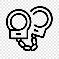 bondage, handcuffs, bondage gear, handcuffs for men icon svg