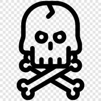 bone, death, murder, gore icon svg