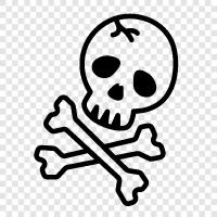 bones, skeleton, death, burial icon svg