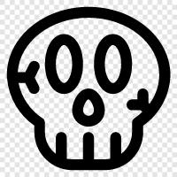 bones, dead, death, gothic icon svg