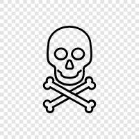 bones, death, horror, corpse icon svg