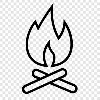 bonfire, outdoor, roasting marshmallows, s mores icon svg