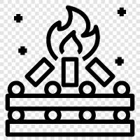 bonfire, fire, outdoor, camping icon svg