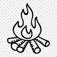 bonfire, fire, outdoor, camping icon svg