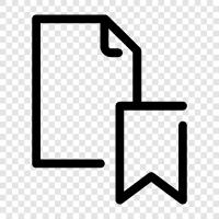Buchmarke, Lesezeichen, PapierLesezeichen, digitales Lesezeichen symbol