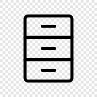 bookcase, storage, organized, tidy icon svg