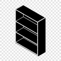 bookcase, storage, wall, decorating icon svg