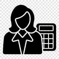 bookkeeper, financial, tax, financial advisor icon svg