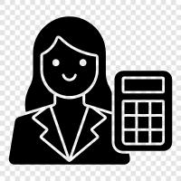 bookkeeper, financial, taxes, financial advisor icon svg