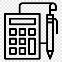 bookkeeping, cost accounting, financial accounting, tax accounting icon svg