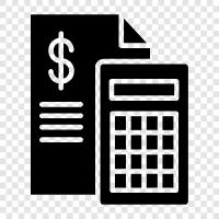 bookkeeping, business, financial, taxes icon svg