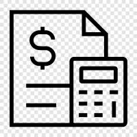 bookkeeping, income, expenses, balance icon svg