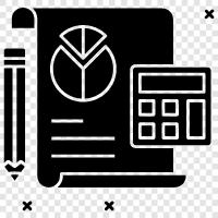 bookkeeping, financial statements, accounting software, small business accounting icon svg