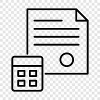 bookkeeping, financial accounting, tax accounting, auditing icon svg