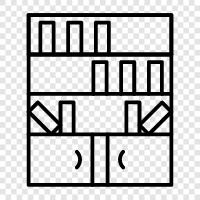 books, library, storage, reading icon svg