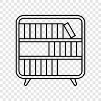 books, literature, bookshelves, bookshelf icon svg