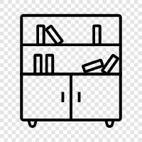 books, library, shelves, bookshelf icon svg