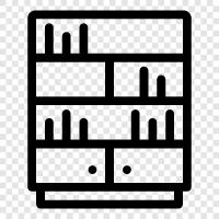 books, reading, shelves, bookshelves icon svg