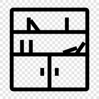 books, reading, shelves, bookshelf organization icon svg