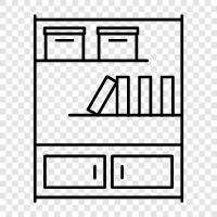 books, library, bookshelf, library shelves icon svg