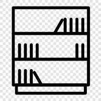 books, bookshelf, bookshelves, library icon svg