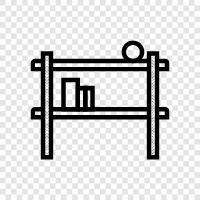 books, reading, storage, shelf icon svg