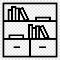 books, shelves, library, literature icon svg