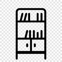 books, shelves, library, reading icon svg