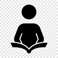 books, literature, fiction, nonfiction Reading icon svg