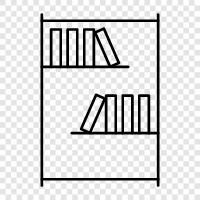 books, shelf, bookshelf, library icon svg