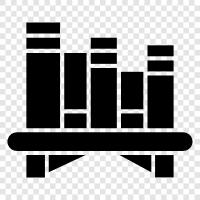 Bücherregal, Bibliothek, Lesen, Bücher symbol