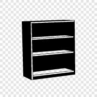 bookshelf, corner shelf, builtin shelf, wall shelf icon svg